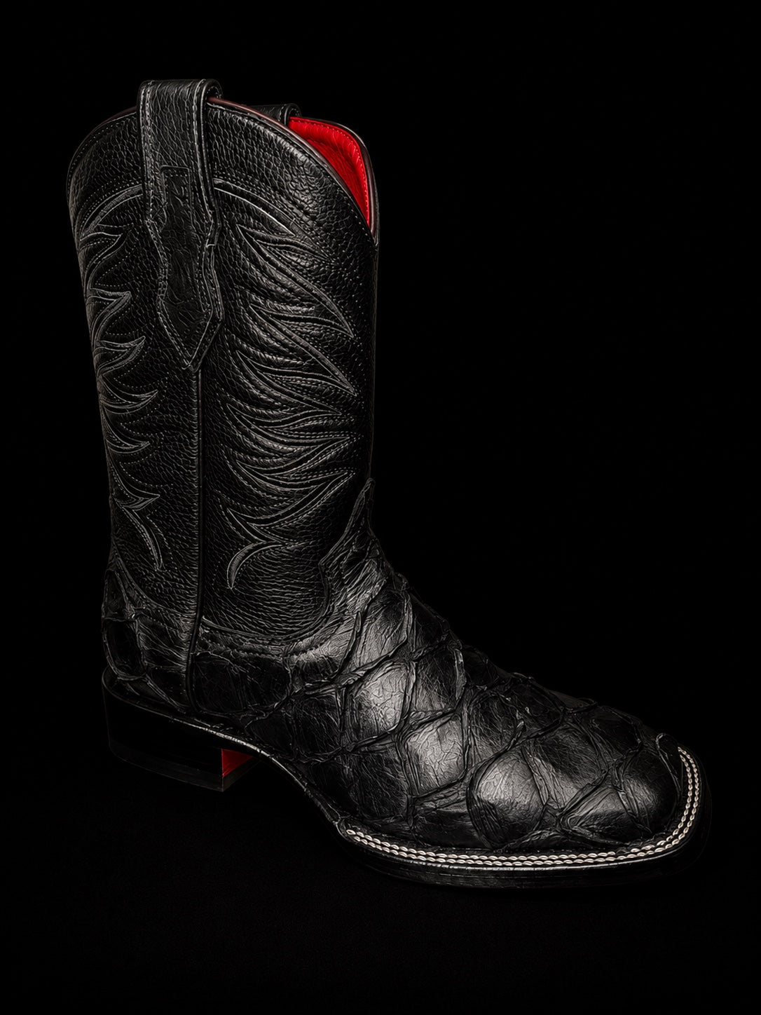 Bota Exótica de Pirarucú Original – Negra