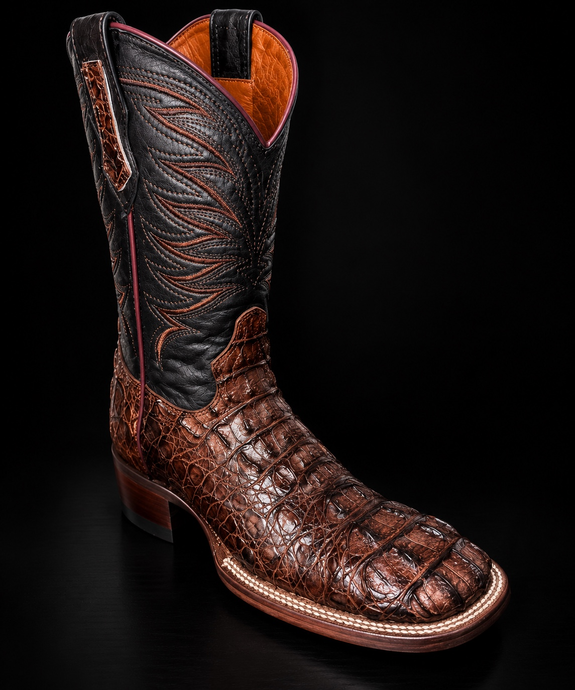 Bota Estilo Cocodrilo – Café