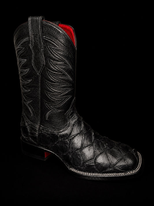 Bota Exótica de Pirarucú Original – Negra